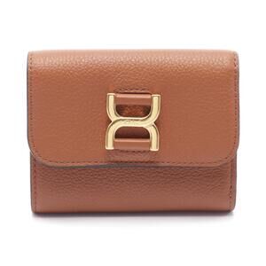 Chloe MARCIE Trifold Wallet Brown Leather
